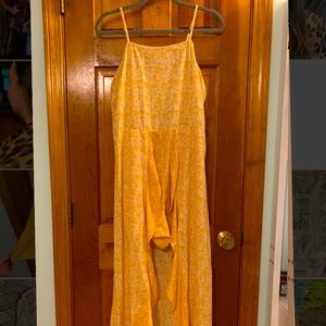 Yellow Floral High-Low Romper